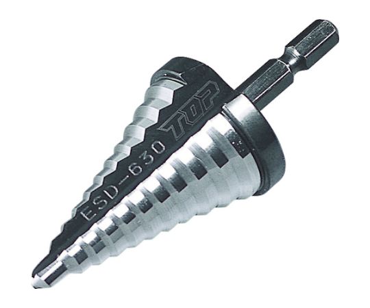 店内全品ポイント5倍★要エントリー★トップ工業 電動ドリル用ステップドリル　10段　4～22mm ESD-422 1本｜Shop de clinic店