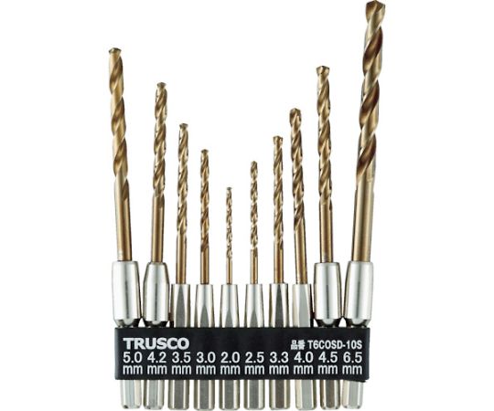 トラスコ中山 六角軸コバルトドリル　10本組 T6COSD-10S 1セット(10本入)
