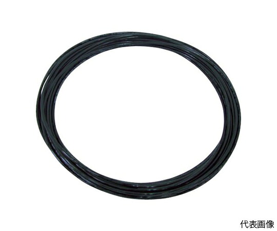 千代田通商 ポリウレタンチューブ TEタッチチューブ 4mm/100m 黒 TE-4X2.5-100 BK 1巻