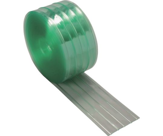 トラスコ中山 ストリップ型リブ付き間仕切りシート静電透明2X200X30M TSR-220-30 1巻