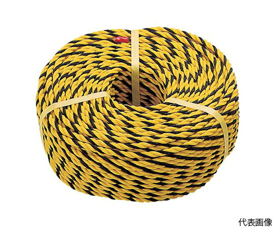 トラスコ中山 標識ロープ　3つ打　線径10mmX長さ200m R-12200T 1巻