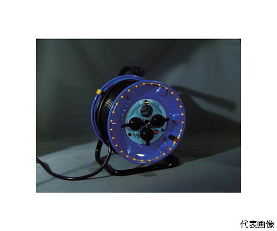 日動工業 電工ドラム 防雨型LEDラインドラム 赤 漏電保護専用 30m NPWL-EB33-R 1台