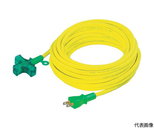 日動工業 延長コード 十字型トリプルランプ付 100V 2芯 20m LT2-20 1本|Shop de clinic店