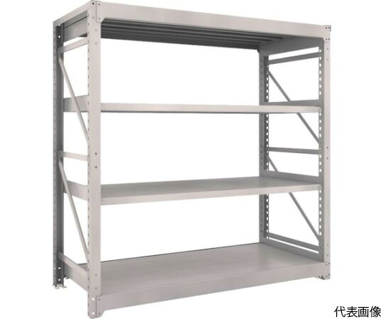 店内全品ポイント5倍★要エントリー★トラスコ中山 M10型重量棚　1800X760XH1800　4段　単体　ネオグレー M10-6674 NG 1台｜Shop de clinic店