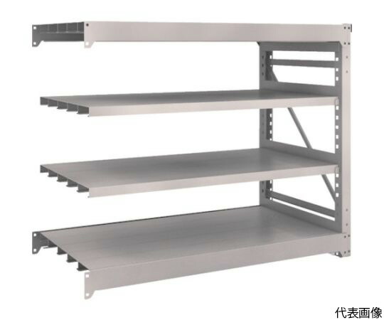 店内全品ポイント5倍★要エントリー★トラスコ中山 M10型重量棚　1500X760XH1200　4段　連結　ネオグレー M10-4574B NG 1台｜Shop de clinic店