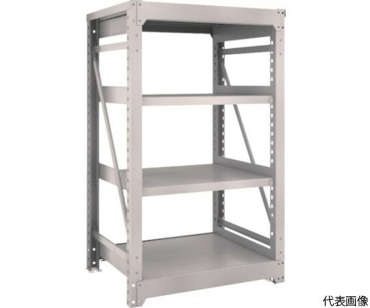 トラスコ中山 M10型掛け目棚 900X760XH1500 4段 単体 ネオ薄墨色 M10-5374 NG 1台
