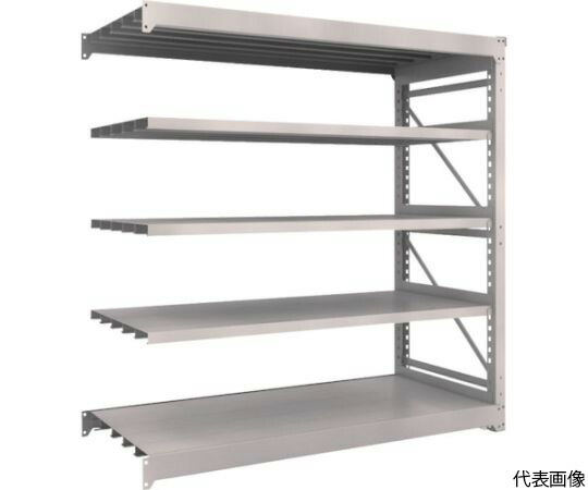 トラスコ中山 スチール製重量ボルト式棚 M10型 W1800×D760×H1815 5段 連結 ネオグレー M10-6675B NG 1台