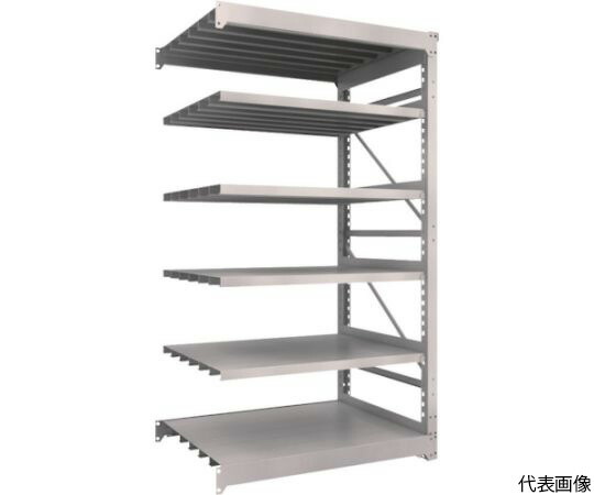 トラスコ中山 スチール製重量ボルト式棚 M10型 W1200×D900×H2115 6段 連結 ネオグレー M10-7496B NG 1台