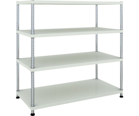 店内全品ポイント5倍★要エントリー★トラスコ中山 スチールラック フェニックスラック 1200X600 4段 W色 抗菌粉体塗装 PER-4464-W 1台|Shop de clinic店
