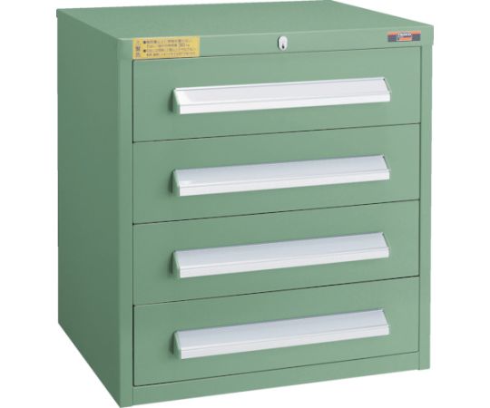 トラスコ中山 WLVR型キャビネット　500X412XH540　引出4段　緑 WLVR-542 GN 1台