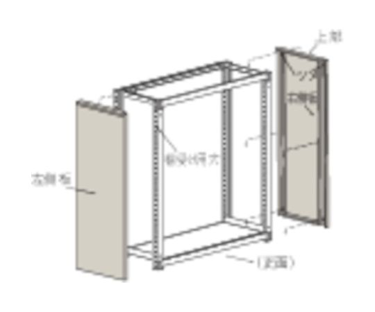 トラスコ中山 M3・M5型棚用はめ込み式側板 450XH1800 ネオ薄墨色 GMM-65 NG 1仕掛ける／組