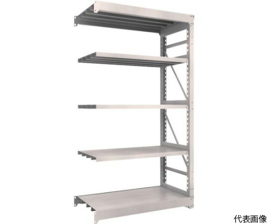 トラスコ中山 M10型掛け目棚 1200X620XH2100 5段 繋ぎ合わせる ネオ薄墨色 M10-7465B NG 1台