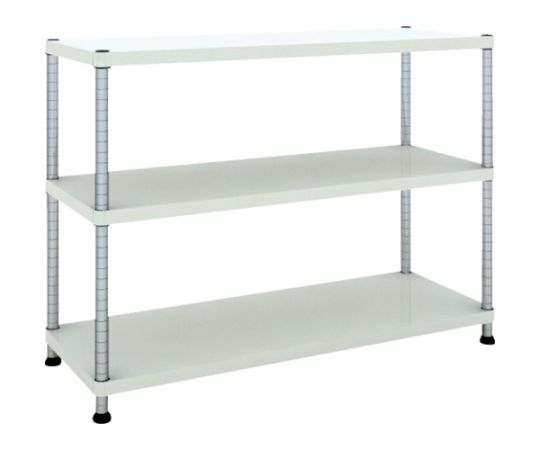 店内全品ポイント5倍★要エントリー★トラスコ中山 スチールラック フェニックスラック 1200X450 3段 W色 抗菌粉体塗装 PER-3443-W 1台|Shop de clinic店