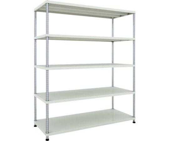 トラスコ中山 スチールラック フェニックスラック 1500X600 5段 W色 抗菌粉体塗装 PER-6565-W 1台 53,180円