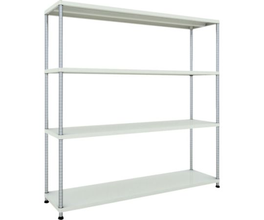 トラスコ中山 スチールラック フェニックスラック 1800X450 4段 W色 抗菌粉体塗装 PER-6644-W 1台