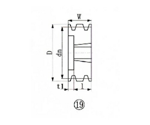 EVN ブッシングプーリー SPB 132mm 溝数5 SPB1325 1個 7,630円