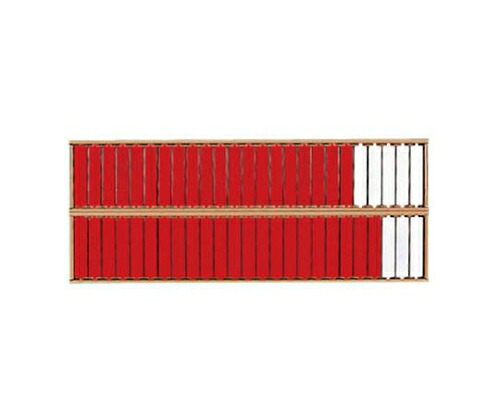 ユニット 回転名札板(50名用)・鉄・233X585mm 393-52 1セット