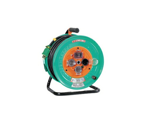 日動工業 電工ドラム 屋外型 過負荷漏電保護兼用ブレーカ付 2PNCT電線 50m NW-EK53PN 1台