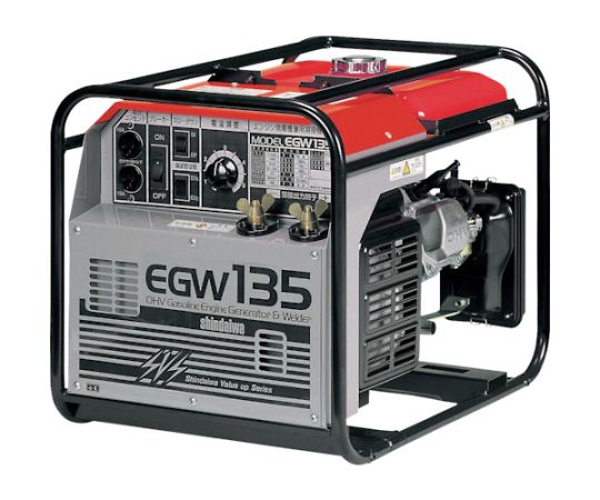 店内全品ポイント5倍★要エントリー★ヤマビコ ガソリンエンジン溶接機 発電機兼用機 軽量タイプ 135A 1.8kVA 8.2L EGW135 1台｜Shop de clinic店