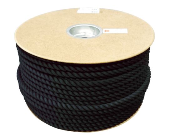 ユタカメイク ポリエステルロープ　ドラム巻　12φ×100m　黒 PRS-61 1巻