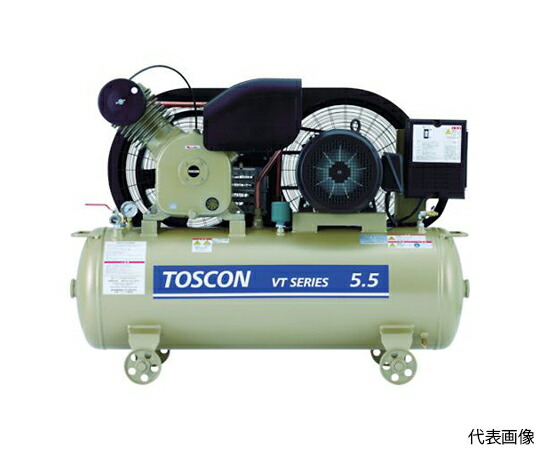 東芝 タンクマウントシリーズ　給油式　コンプレッサ（低圧） VT106-7T 1台