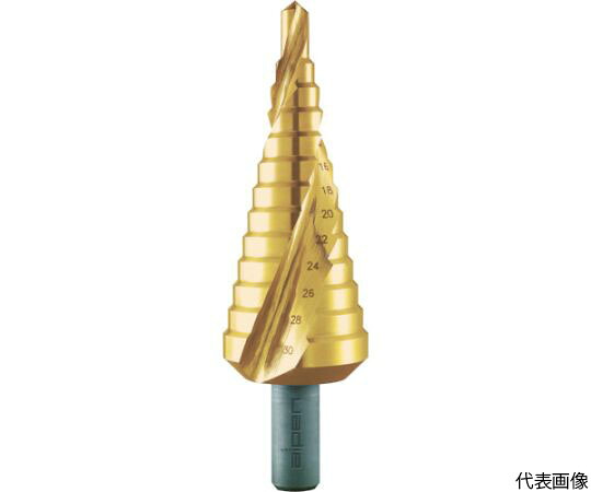 ALPEN 2枚刃スパイラルステップドリル　37mm　チタン 72800729 1本 39,446円