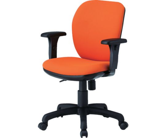 藤沢工業 オフィスチェア　T字肘付　オレンジ FST-77AT-OR 1脚