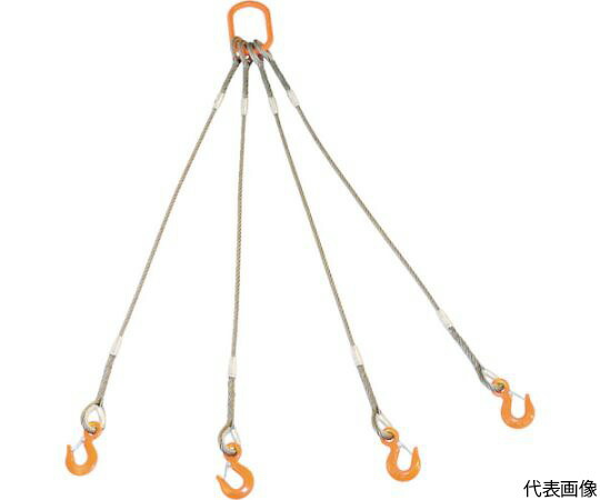 トラスコ中山 4本吊りWスリング　フック付き　12mmX1.5m GRE-4P-12S1.5 1セット