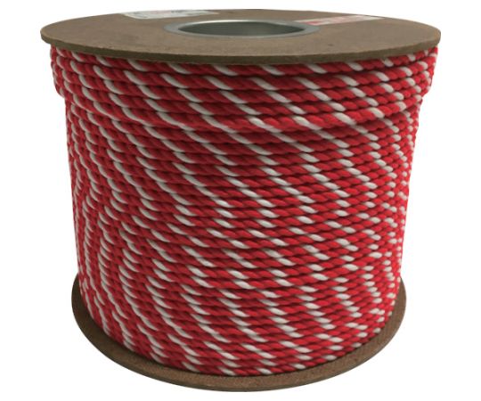 ユタカメイク アクリル繊維紅白荷縄 6mm×200m PRZ-10 1巻