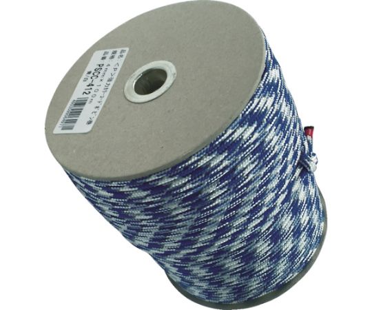 ユタカメイク 強力カラーコード　4mm×100m（青/白） PSCC-412 1巻