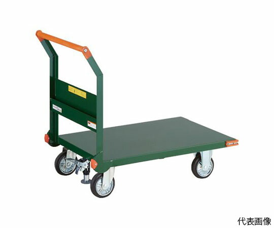 トラスコ中山 鋼鉄製運搬車 800X450 ハンドル側自在車 Lストッパー付 SH-3RSS 1台