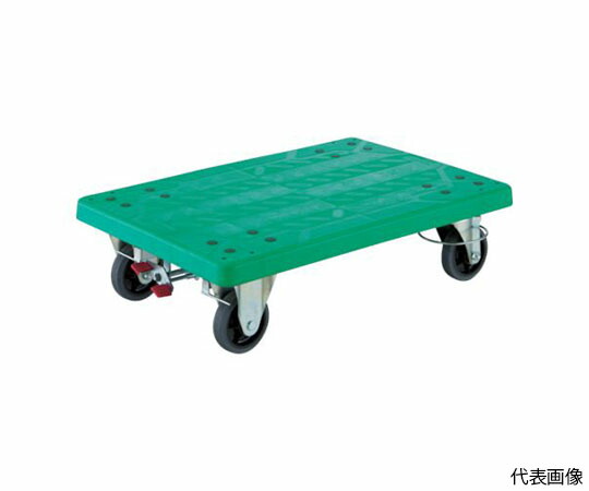 トラスコ中山 樹脂製平台車 グランカート 4輪自在リングストッパー付 均等荷重300kg TP-815JRS-4 1台