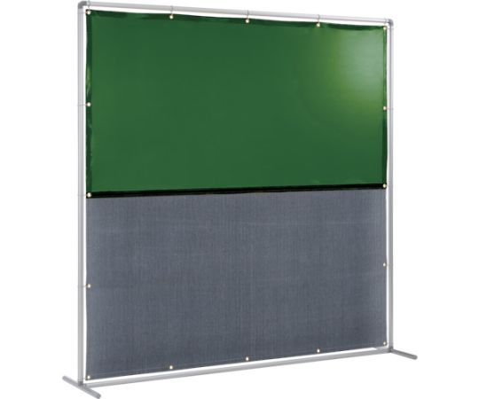 吉野 遮光火花兼用衝立（グリーン×A種シート）2×2　単体型　固定足 YS-22SF-G-BW 1台