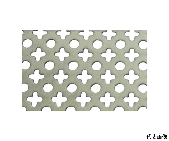奥谷金網製作所 ステンレスパンチングメタル 2.0T×丸十 1000×1000 PM-SUS-T2.00+-1000X1000 1枚