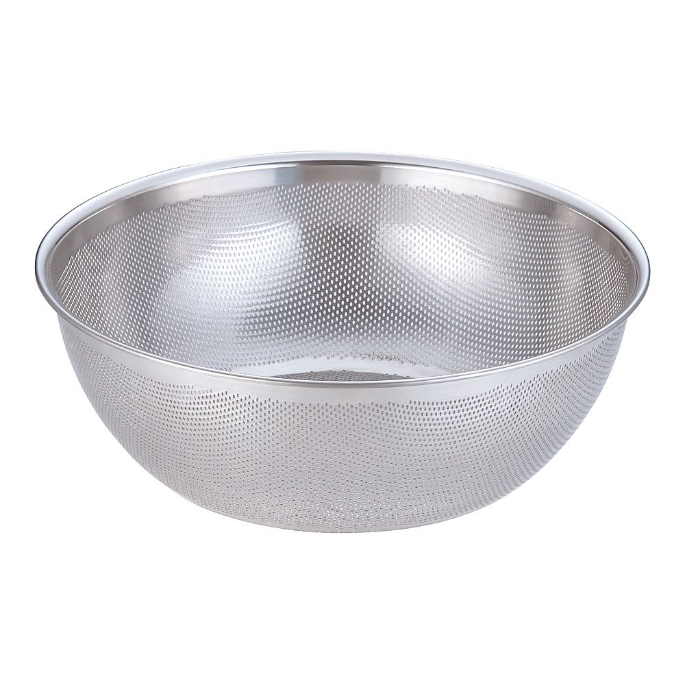 三宝産業（YUKIWA） 18-8　HACCPパンチング浅型ざる　43cm 1個