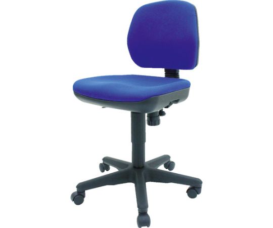 店内全品ポイント5倍★要エントリー★トラスコ中山 オフィスチェア　布張り　肘なし　ブルー T-05-B 1脚｜Shop de clinic店