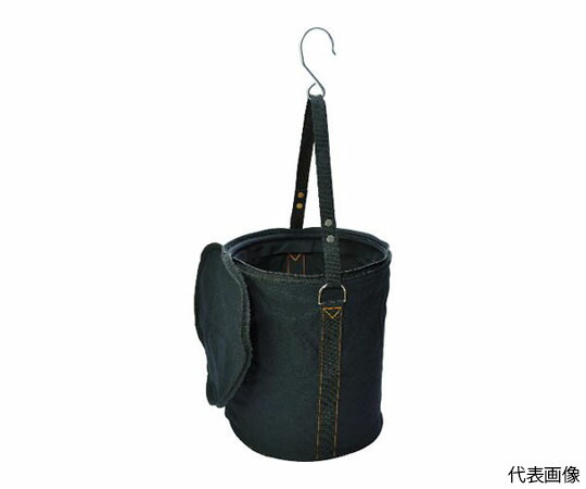 トラスコ中山 電工バケツ　240X300　ファスナー蓋付き　Sフック大付　ブラック TADB-240FF 1個