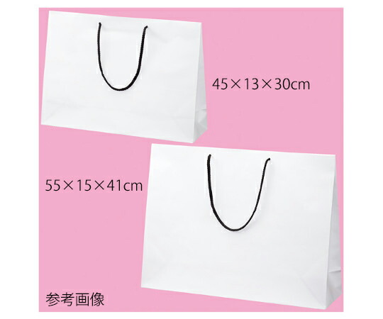アズワン マット貼り紙袋　白　55×15×41cm　50枚 61-781-95-14 1箱(50枚入)