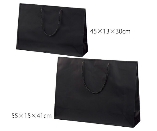 アズワン マット貼り紙袋 黒 55×15×41cm 50枚 61-781-96-14 1箱(50枚入)