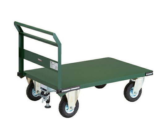店内全品ポイント5倍★要エントリー★トラスコ中山 鋼鉄製運搬車 1200X750 空気入タイヤ Lストッパー付 PH-1-ARSS 1台｜Shop de clinic店