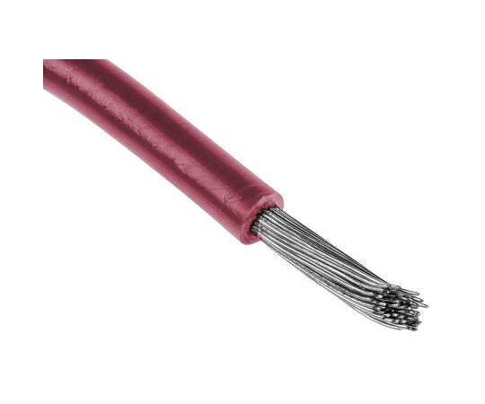 RS　Pro フックアップワイヤー　/　計装ケーブル　赤　100m　24　AWG 872-5215 1セット
