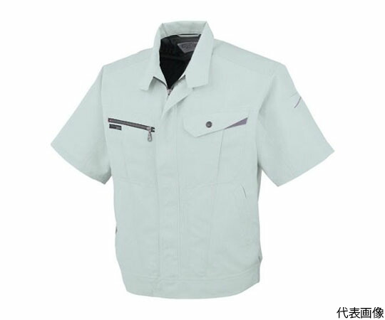 CO-COS 半袖ブルゾンAS-720　9　EグリーンL AS720-9-L 1枚