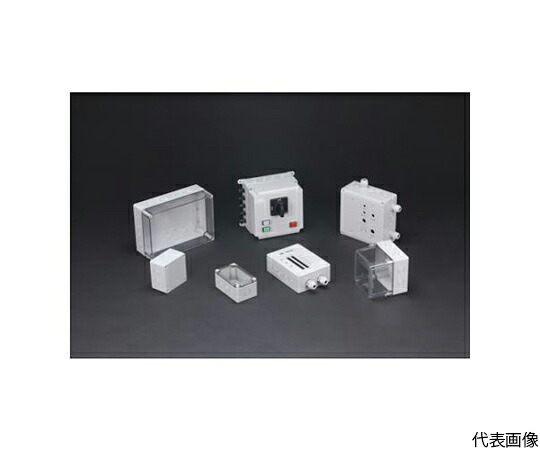 タカチ電機工業 ノックアウト付防水・防塵ボックス　ホワイトグレー　175×250×75 SPCM182508G 1台