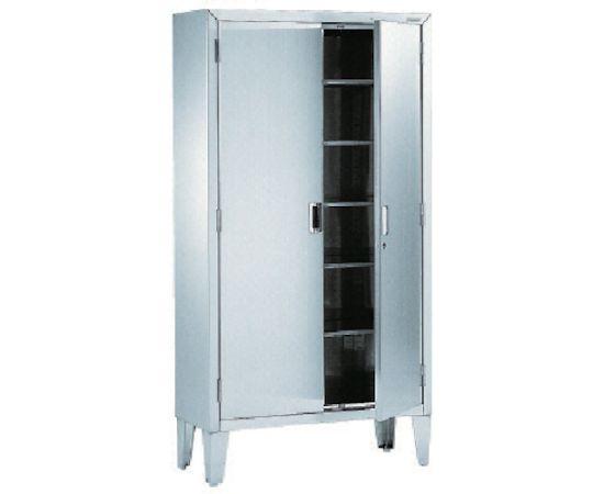 【大型商品代引不可】米澤器械工業 ステンレス保管庫両開タイプ NA-900T 1台