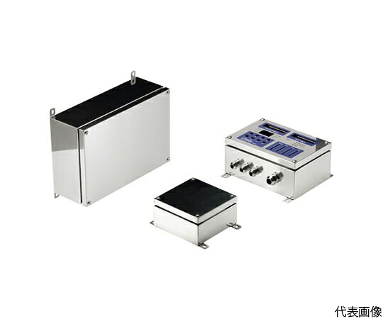 タカチ電機製作 外の方打っ付け足付雨合羽・防塵ステンレス鋼ボックス席 SLB121508 1台