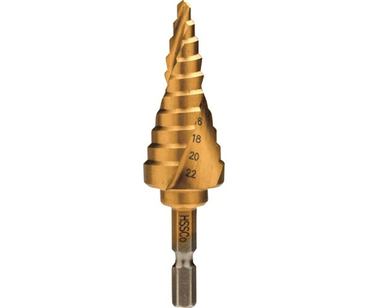 店内全品ポイント5倍★要エントリー★工機ホールディングス 段付きドリル4～22mm 0037-4480 1本｜Shop de clinic店