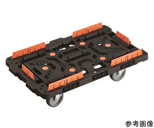 トラスコ中山 繋ぎ合わせる式脂製平台車 ビートル 700X450 自在5輪 柵付 BT700KJ5-E100 1台