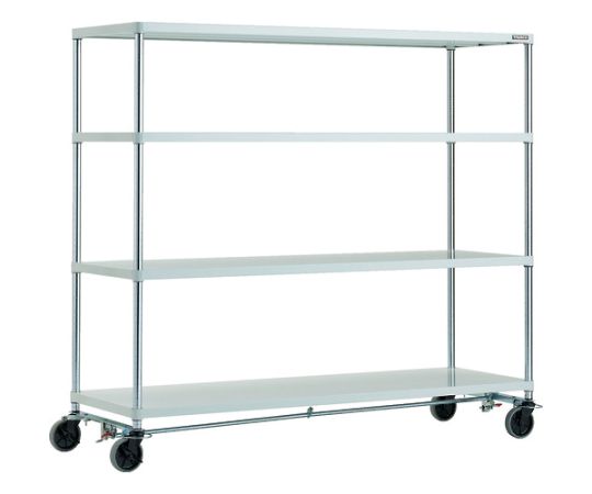 トラスコ中山 フェニックスラック　1800X600　4段　U車輪4輪S付　W色　抗菌粉体塗装 PER-5664-U125-B4-W 1台