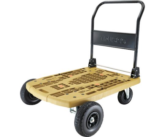 トラスコ中山 脂手押し車 カルティオビッグオフロード 900×600粍 ノーパンクタイヤ オリーブ MPK-906N-OR-OG 1台