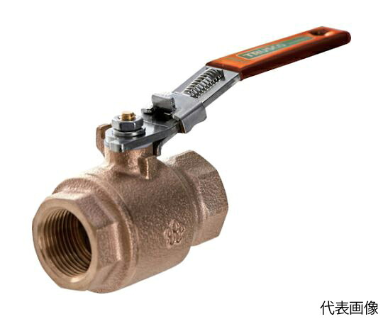 トラスコ中山 ロック機構付きボールバルブ（400型・青銅） 呼び径B：2 BAV-LSF50A 1個